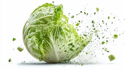 Dynamic Cabbage Explosion: Freshness in Motion