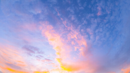 Colorful Sky with Clouds at Sunset