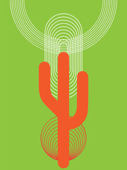 Contemporary Abstract Design Featuring Circles, Triangles, and Lines