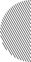 Geometric shape with a diagonal stripe pattern