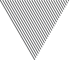 Geometric shape with a diagonal stripe pattern