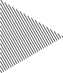Geometric shape with a diagonal stripe pattern