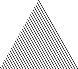 Geometric shape with a diagonal stripe pattern