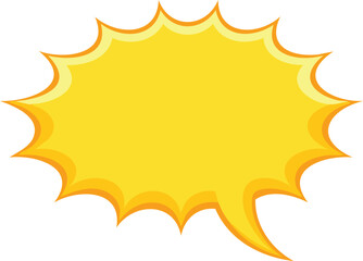 yellow bubble chat vector illustration