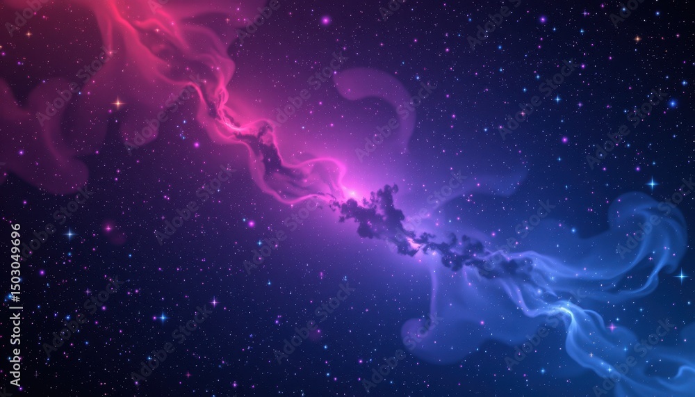 Poster cosmic nebula exploration outer space digital art galactic environment abstract viewpoint cosmic phe