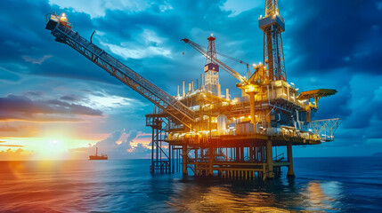 Cargo from the platform to supply boat in oil and gas industry. Support offshore oil and gas industry.