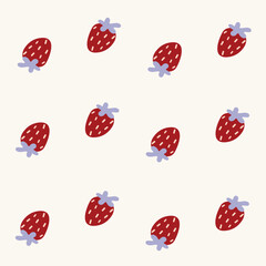 strawberry pattern, summer fruit, cute fruit print