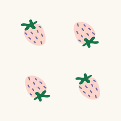 strawberry pattern, summer fruit, cute fruit print
