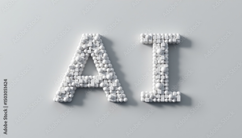 Poster exploring artificial intelligence concepts digital space graphic design modern environment abstract 