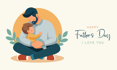 Happy Father's day concept vector background, can be use for card, poster, website, brochure. abstract vector illustration design