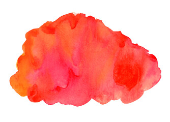 Watercolor isolated spot on white background, hand drawn. Background for headers, banners, logos
