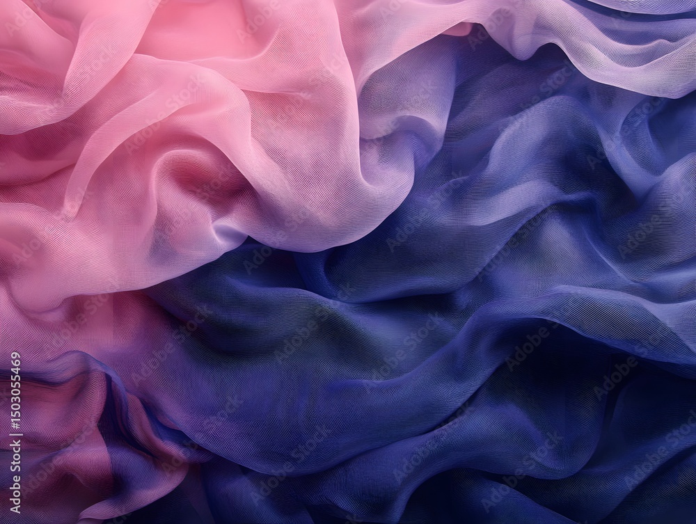 Poster abstract image of flowing fabric with soft color blend. the image evokes a sense of fluidity and ele