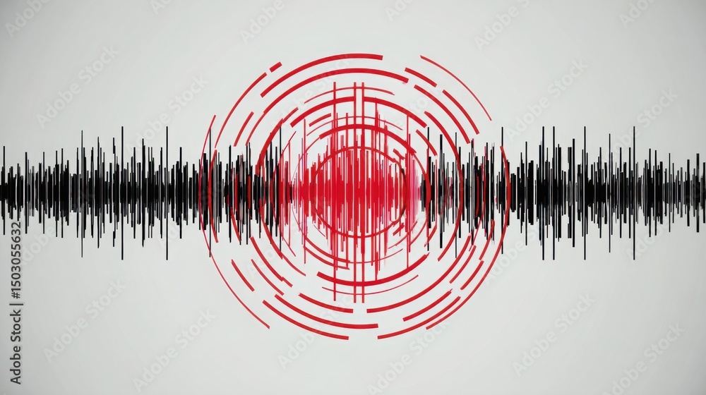 Poster ai-fibonacci echo point correlation scanner icon concept for scanning financial data and analyzing m