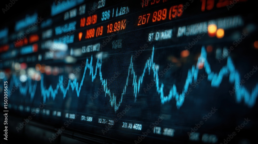 Poster ai-fib hybrid trend synchronization grid icon concept for advanced financial analysis and data visua
