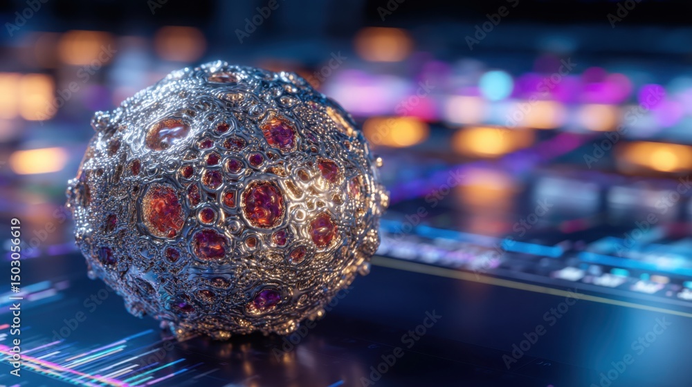 Poster ai-generated fibonacci reaction zone forecaster icon for predictive analysis in market trends and mo