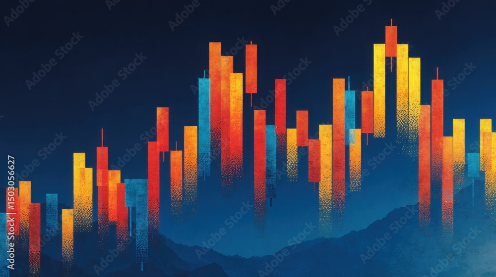 Poster ai-generated fibonacci volatility deflection zone tool icon concept for assessing market fluctuation