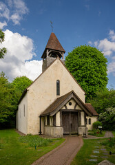 The Church of Saint Mary the Virgin in Farleigh, Surrey, UK. This ancient historic building dates back to about 1083AD.