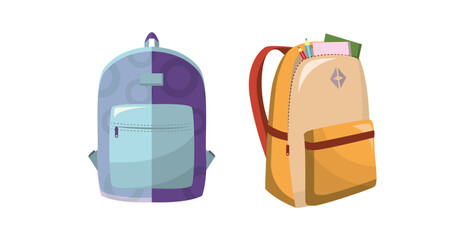 School backpacks set Colorful bags for primary school students