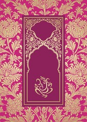 Ganesha, wedding card, royal Rajasthan, India	