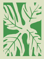 Stylized foliage art in contrasting colors. Great for natural design elements and plant-inspired artwork