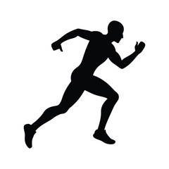 Running Athlete Vector Silhouette