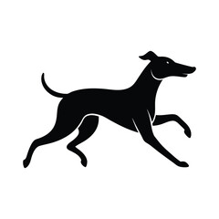 Fototapeta premium Running Dog Vector Silhouette