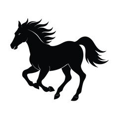 Running Horse Vector Silhouette