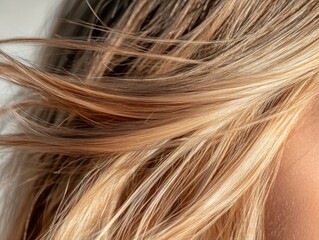 Naklejka premium Flowing textured hair macro shot beauty and personal care
