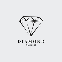 Fototapeta premium diamond logo vector illustration design