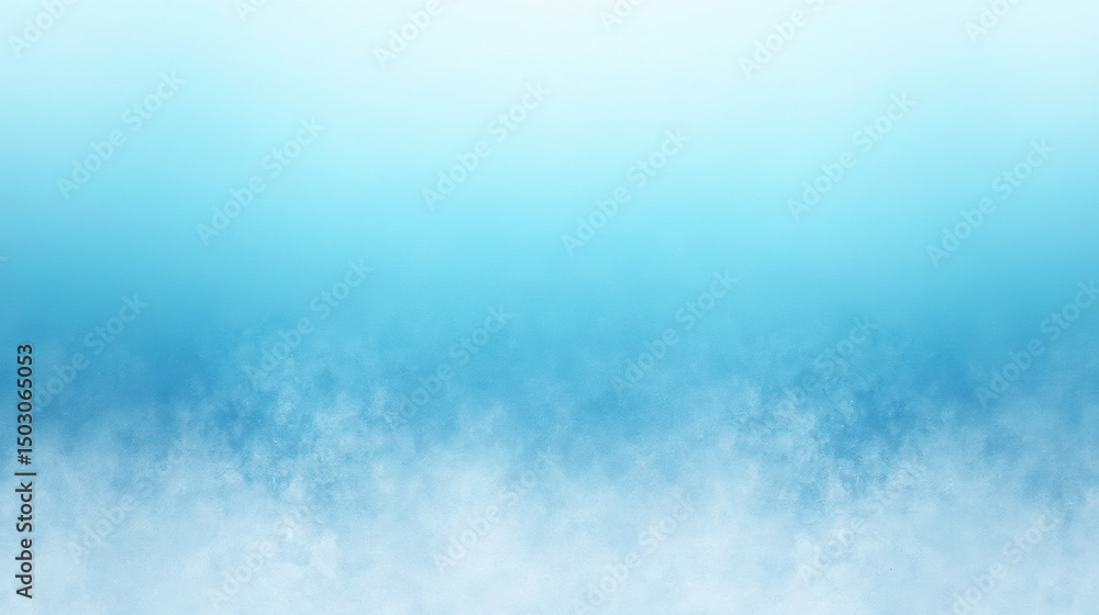 Poster serene gradient background featuring soft blue hues blending into lighter shade, creating calming at