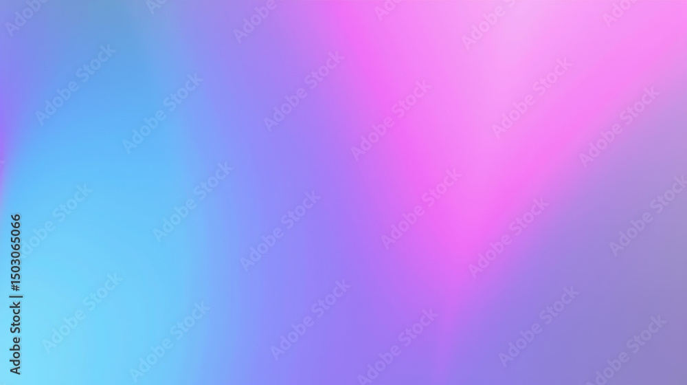 Poster vibrant gradient background featuring shades of blue and pink, creating soft and dreamy atmosphere. 