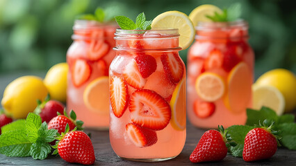 Summer refreshing cold cocktail