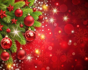 christmas background with balls