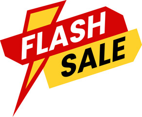 flash sale promotion banner  with icon flash