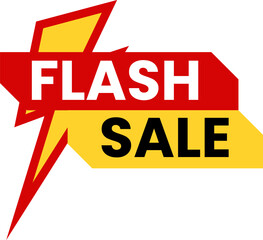 flash sale promotion banner  with icon flash