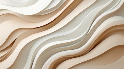 Obraz premium Abstract Beige and White Wave Pattern Background