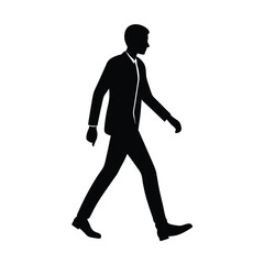 Walking Man Vector Silhouette