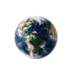 A stunning depiction of planet Earth, showcasing vibrant blue oceans and lush green continents, symbolizing the beauty of nature and the importance of environmental preservation.