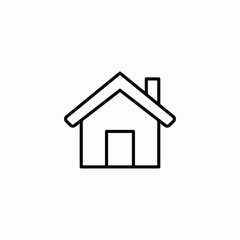 chimney house icon sign vector