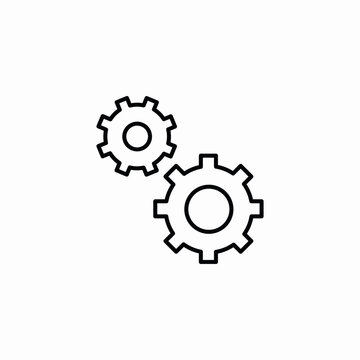 gear engine icon sign vector