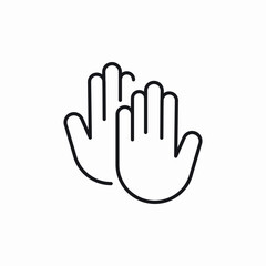 hand palms icon sign vector