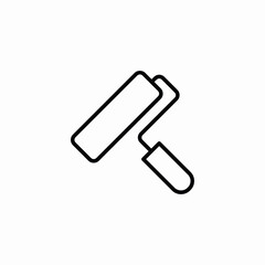 paint roll icon sign vector