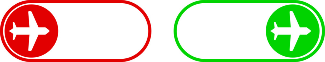 Airplane mode icons on transparent background