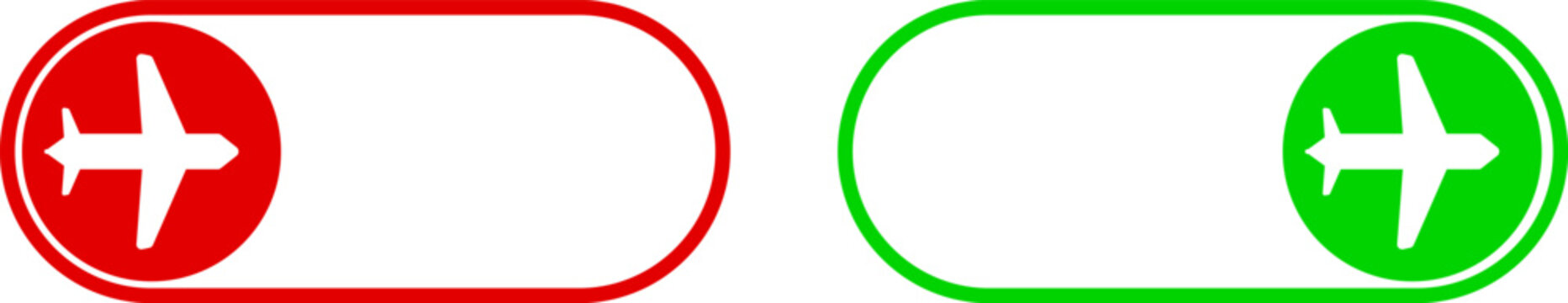 Airplane mode icons on transparent background