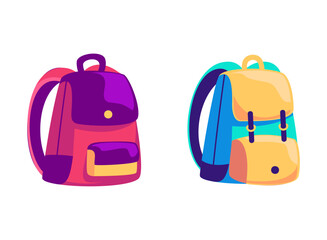 School backpacks set Colorful bags for primary school students