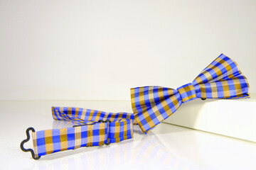 bow tie on white background closeup view 