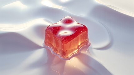 Jelly on a white background, isolated and ready to melt with love