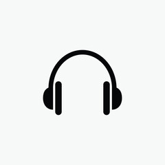 Headphone icon, headset sign design