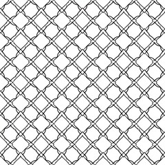 Naklejka premium Intricate Black and White Seamless Pattern Featuring Geometric Shapes and Lines for Elegant Design Use
