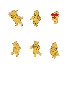 Pooh Bee Group Vector Image